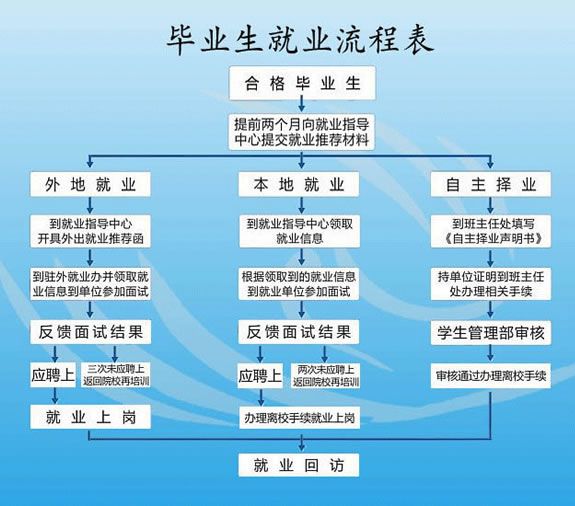 毕业生就业流程表